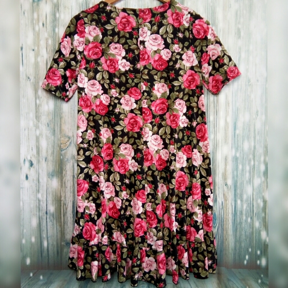 Agnes & Dora floral ruffle tunic dress small - Picture 2 of 6